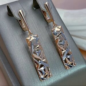 New Simple Geometric Rectangle Drop Earrings